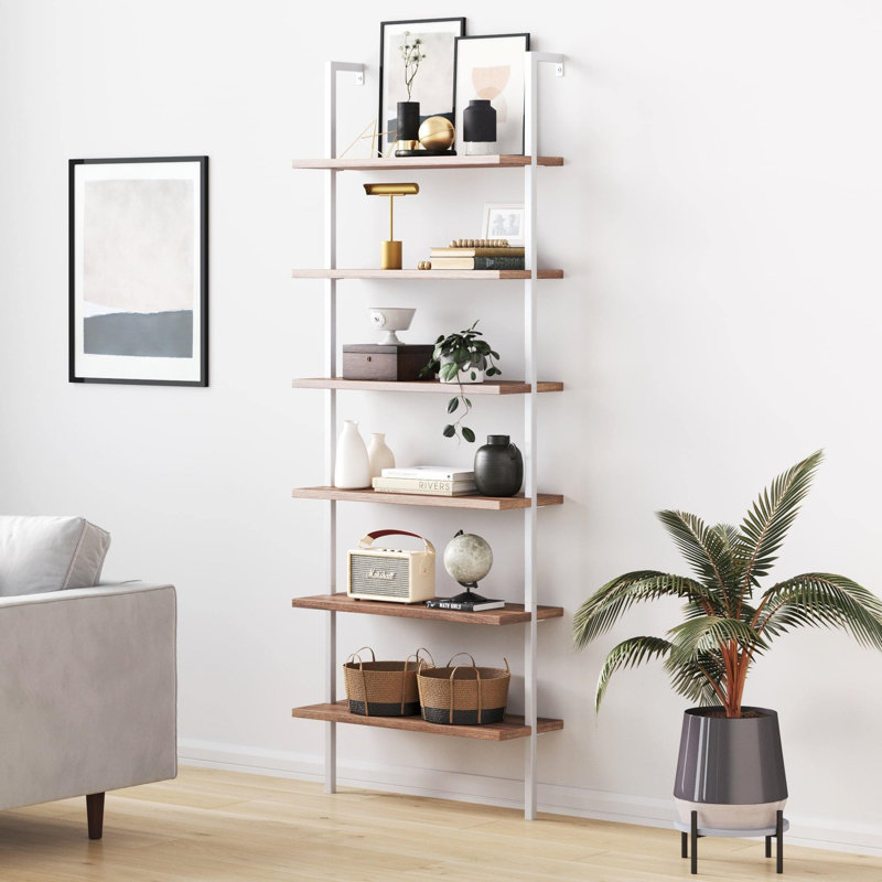 Foundstone Zachary 85" H x 30" W Metal Ladder Bookcase & Reviews Wayfair